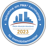 Emblem 2023 - PMA® Fachtraining für Immobilienmakler (klein transparent)